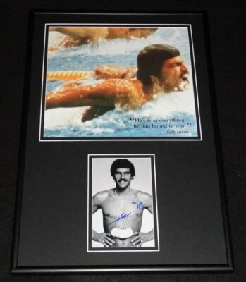 Mark Spitz Signed Framed 12x18 Photo Display  - Imagem 1 de 2