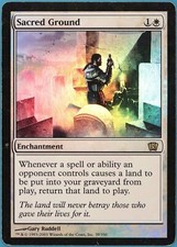 Sacred Ground FOIL 8th Edition HEAVILY PLD White Rare CARD (240611) ABUGames