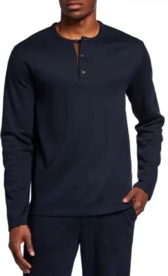 Camisa VINCE Henley con parches en el codo de gamuza en contraste en azul marino talla XXL $195 Foto 1 de 4