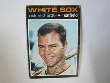 1971 Topps # 643 Rick Reichardt Autograph / Signed Card Chicago White Sox (C4)