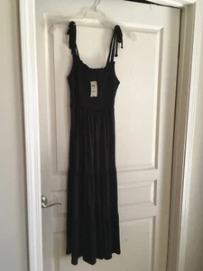 Black women's summer dresses size small new midi length - Picture 1 of 8