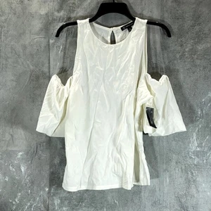 INC INTERNATIONAL CONCEPTS Women's White Cold-Shoulder Balloon-Sleeve Top SZ XL - Bild 1 von 13