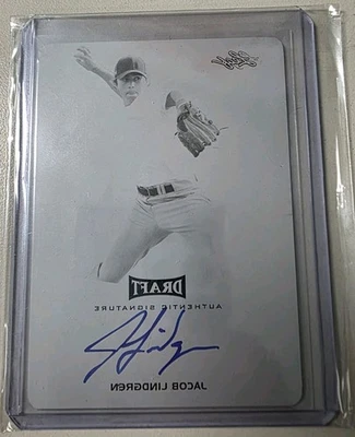2014 Leaf Metal Draft - Jacob Lindgren #BA-JL1 Printing Plate Black /1 (AU, RC) - Image 1 of 2