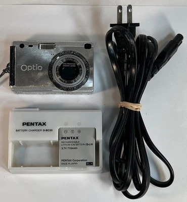 Pentax Optio S4i 4.2MP Digital Digicam Camera Bundle w/ Battery & Charger Tested - Image 1 of 4