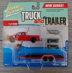2018 Johnny LIGHTNING Truck&Trailer 2004 Ford F-250 +car trailer 1 of 4540 vB r1 - Picture 1 of 5