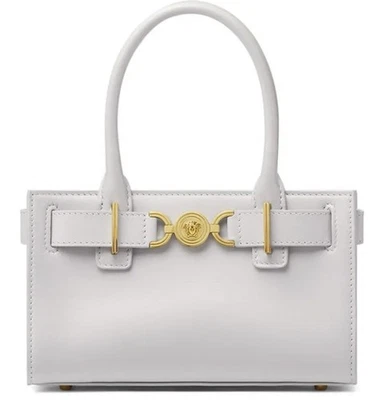 Versace Small Tote Calf Leather Grey $2190 Retail - Image 1 of 4