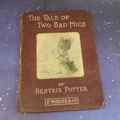 Antique 1904 The Tale Of Two Bad Mice By Beatrix Potter Hardcover Book 1st VTG Foto 1 de 4