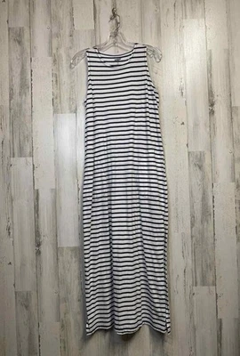 Womens Navy/White Size Small (6-8) Lands' End Maxi Dress - Image 1 of 3