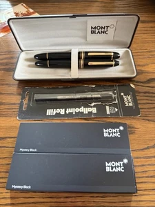 MONTBLANC Schwarz & Gold Kugelschreiber Set mit Extras - Nachlass - Bild 1 von 20
