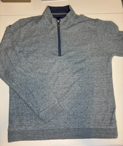 Pullover de golf Johnnie-O Performance con cremallera de cuarto para hombre azul jaspeado mediano - Imagen 1 de 9