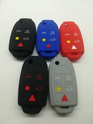 Silicone Fob Remote key cover For 2004 2005 2006 2007 2008 2009 2014 Volvo Xc90 - Image 1 of 4