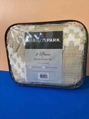 Juego de edredón Madison Park completo/queen de algodón acolchado MP12-7264 3 piezas nuevo @ Foto 1 de 4