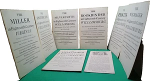 Colonial Williamsburg book Printer Wig Miller Apothecary Silversmith Cabinet lot - Picture 1 of 5