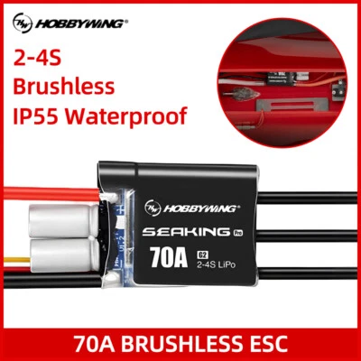 HOBBYWING Seaking PRO 70A G2 Brushless ESC For Mini ECO Mono Hydro Class Boat - Image 1 of 4