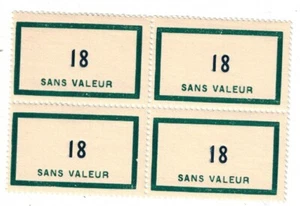 Timbre fictif N° 109 en bloc de 4 timbres Neuf ** MNH - Picture 1 of 1
