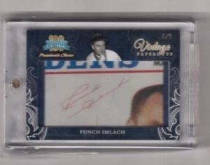 2016-17 Blue and White Centennial Autograph Punch Imlach Toronto Maple Leafs 1/1 - Picture 1 of 2