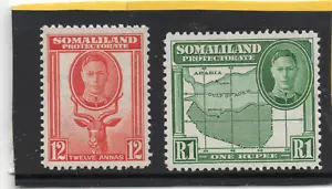 Somalilandia GV1 1942 12a y 1r sg 112-113 muy buena lh. como nuevo - Imagen 1 de 2