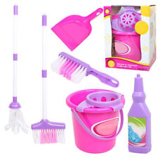 Childrens Kids Cleaning Sweeping Play Set Mop Broom Brush Dustpan Childs Toy