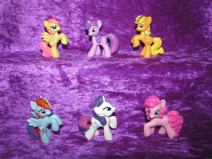 My little Pony G4 Mane Six Set 6 Pinkie Fluttershy Apple Rarity Rainbow Twilight - Bild 1 von 2