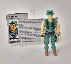 Hasbro GI Joe ARAH figure 1988 Muskrat with file card - Picture 1 of 5