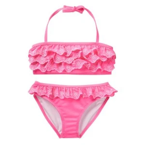 NWT Gymboree Girls Ruffle Swimsuit 2 pc Sz 5/6 7/8 10/12,14 UPF 50+ Pink - Picture 1 of 1
