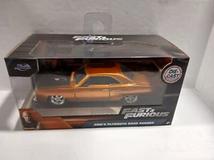 Jada Fast & Furious 1:32 Scale DOMS PLYMOUTH ROAD RUNNER Diecast - Picture 1 of 3