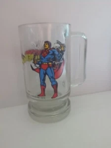 Taza de vidrio Superman 1978 de colección cerveza para beber piedra DC Comics Inc mango transparente - Imagen 1 de 7