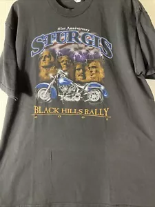 Sturgis 2001 Biker 61st Black Hills Rally South Dakota Rushmore TT Shirt XXL - Picture 1 of 5
