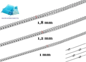 CURB CHAIN 1.8 - 10mm Solid Stainless Steel Necklace 30cm - 100cm Men Women - Picture 1 of 34