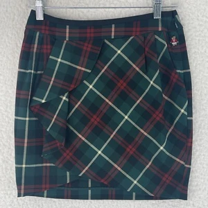 Teenie Weenie Natural Bear's Garden Green Plaid Skirt Youth Girls Size FS - Picture 1 of 12