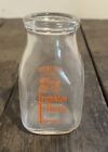 Vintage Franklin Dairy Half Pint Glass Milk Bottle Fair Hope PA Rate
