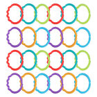 48pcs Teething Clip Baby Clip Baby Rings Infant Silicone