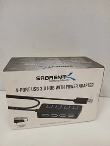 Sabrent 4-Port USB 3.0 Hub With Power Adapter - Picture 1 of 3
