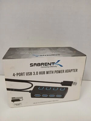 Sabrent 4-Port USB 3.0 Hub With Power Adapter - Image 1 of 3