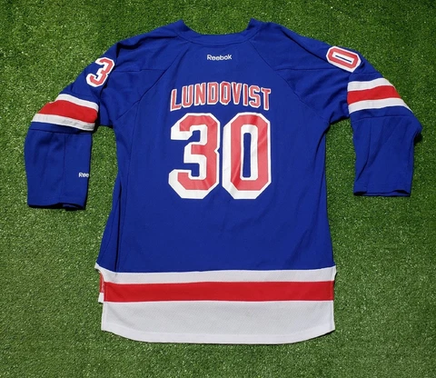 Vintage New York Rangers Henrik Lundqvist Reebok Premier Jersey - Youth L/XL Cover
