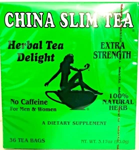 China Slim Tea Herbal Dieter's Delight - Extra Strength (36 Tea Bags) 3.17 oz - Picture 1 of 2