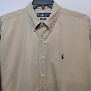 Ralph Lauren Shirt Mens Light Tan Size XL Blake Long Sleeve Button Down - Picture 1 of 7