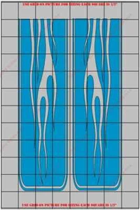 SLT1601PT Flame Stripes 1/24th Slot Car Body General Paint Mask/ Stencil Kit - Picture 1 of 1