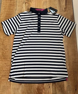 Greyson Herren marineblau gestreift Kissimmi Performance Golf Polo Vorbereitung maritim XL - Bild 1 von 9