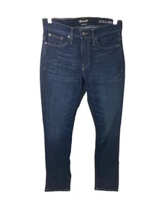 Damenjeans 28 x 32 Madewell blau dunkle Waschung Denim gerades Bein 5 Taschen - Bild 1 von 6