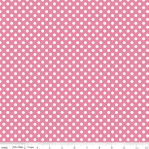 Small Dot Hot Pink 1/4" white polka dot pattern on a colored background by RBD - Picture 1 of 1