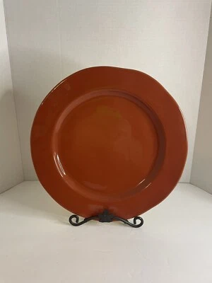 Cargador de plato de servicio Vietri Cucina Fresca pimentón/azafrán Lg plato de cena Foto 1 de 4