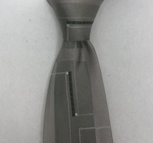 PIERRE CARDIN Gray Diamonds Abstract Silk Neck Tie 59" Long x 4" Wide (F112) - Picture 1 of 1
