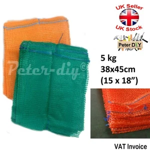100xNET BOLSAS RASCHEL Cordón MALLA Sacos Vegetales Registros Encendido 38x45cm 5kg - Imagen 1 de 4