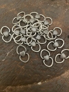(19) Pcs. Silver Heart Connector & (23) Copper Metal Flower Beads - Picture 1 of 2