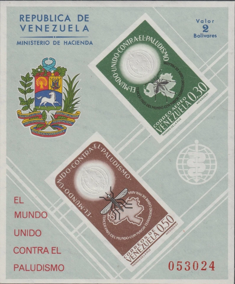 Venezuela 1962 #C819a OMS Drive to Erradicate Malaria - MNH Foto 1 de 3