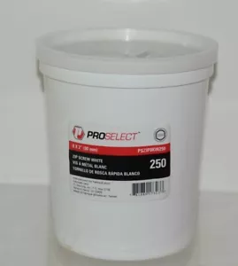 ProSelect PSZIP8KW250 Self Piercing Fasteners Zip Screw White 2 inches Tub 250 - Picture 1 of 7