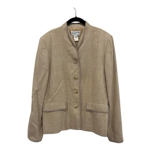 Pendleton Blazer Mujer 14 Marrón Tweed Mezcla Lana Chaqueta Forrada Abotonada - Imagen 1 de 8