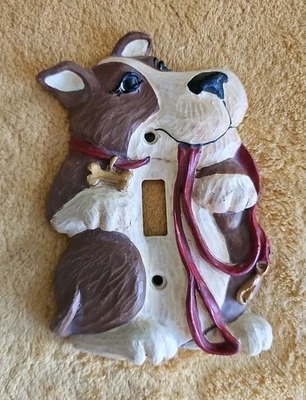 Linda correa de sujeción con cubierta de luz para perros 3,75"x 5,5" resina cerámica sin marca Foto 1 de 4