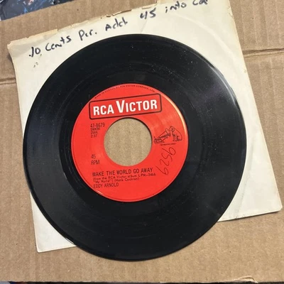 Eddy Arnold Make The World Go Away/The Easy Way Rca Victor 45 - Image 1 of 3
